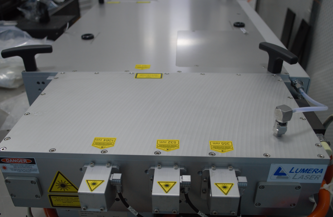 Industrial processing laser support